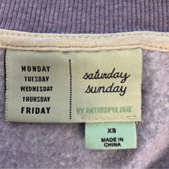 Almost NEW! Hi-low, split hem v cute Anthropologie Color Block Sweatshirt. - Picture 12 of 14